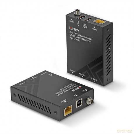 LINDY 70m Cat.6 HDMI 4K60, USB Audio KVM