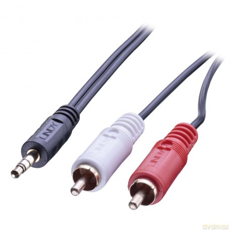 LINDY Audiokabel RCA 3.5mm/5m 2xRCA/3.5m