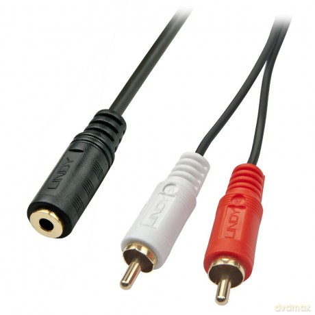 LINDY Audiokabel Stereo 3.5mm/2xRCA F/M