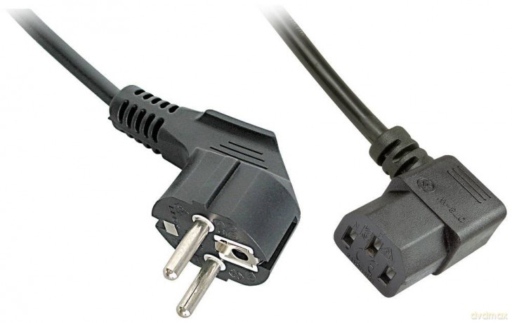 LINDY IEC-Netzkabel abgewinkelt Schuko a