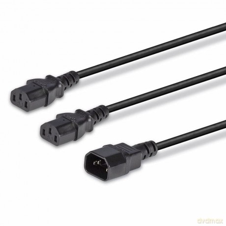 LINDY IEC-Netzkabel C14 an 2x IEC C13 1m