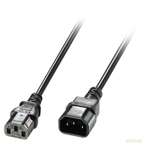 LINDY IEC-Netzkabel C14 an IEC C13 1m