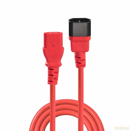 LINDY IEC-Netzverlngerung C14 - C13 rot