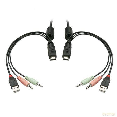 LINDY KVM Switch Compact 2 Port HDMI USB