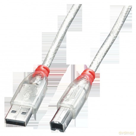 LINDY USB 2.0 Kabel Typ A/B transparent