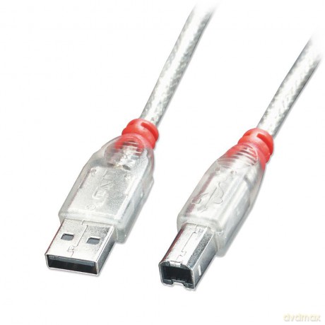 LINDY USB 2.0 Kabel Typ A/B transparent