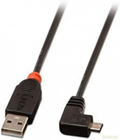 LINDY USB 2.0 Kabel Typ A/Micro-B 90° ge