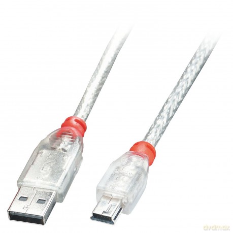 LINDY USB 2.0 Kabel Typ A/Mini-B transpa