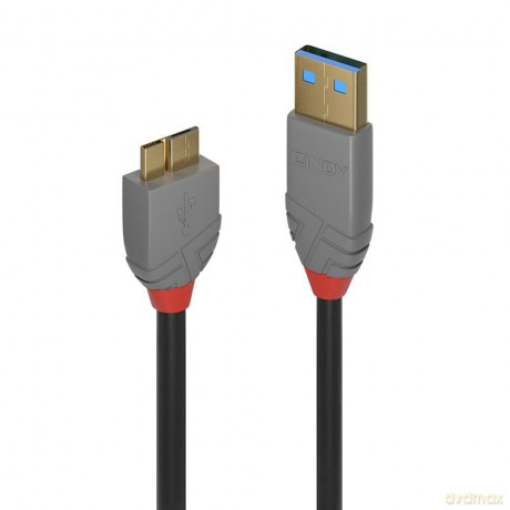 LINDY USB 3.0 Kabel Typ A/Micro-B Anthra