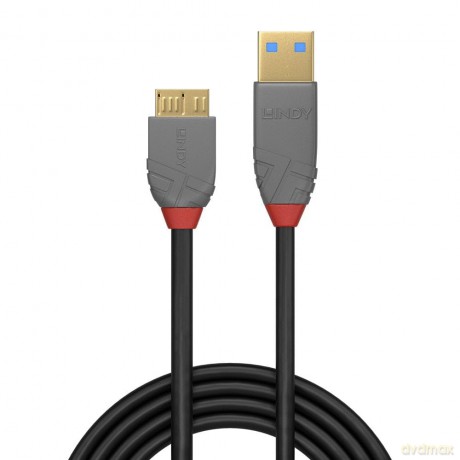 LINDY USB 3.0 Kabel Typ A/Micro-B Anthra
