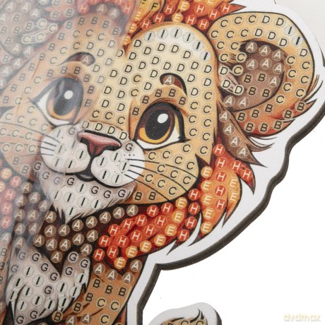 Lion - Wildlife Crystal Art Buddy Kit