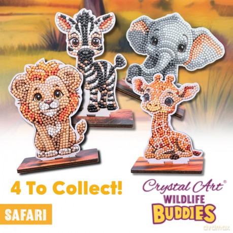 Lion - Wildlife Crystal Art Buddy Kit