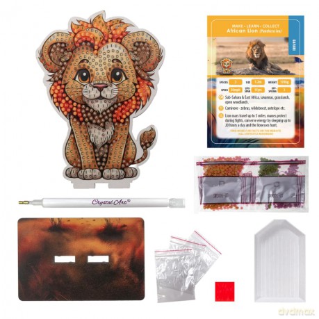 Lion - Wildlife Crystal Art Buddy Kit