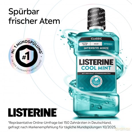 LISTERINE COOL MINT ANTI-BAKTERIELL Mun