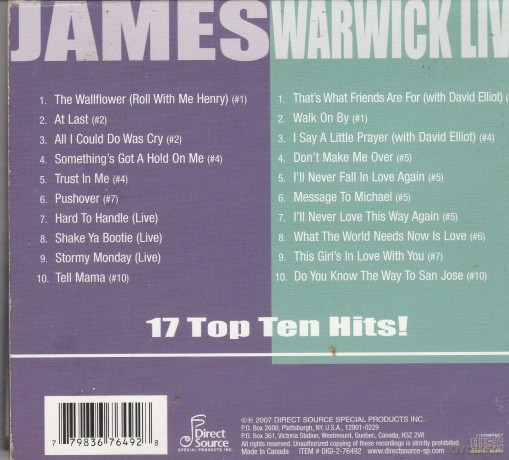Etta James/Dionne Warwick: Live [2CD]