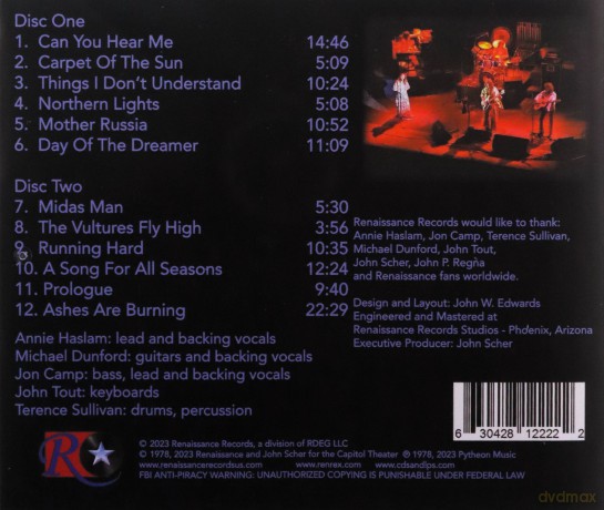 Renaissance: Live At The Capitol Theater - June 18 1978 [2CD]