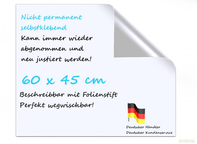 Lmg: LMG selbstklebende Whiteboardfolie blank