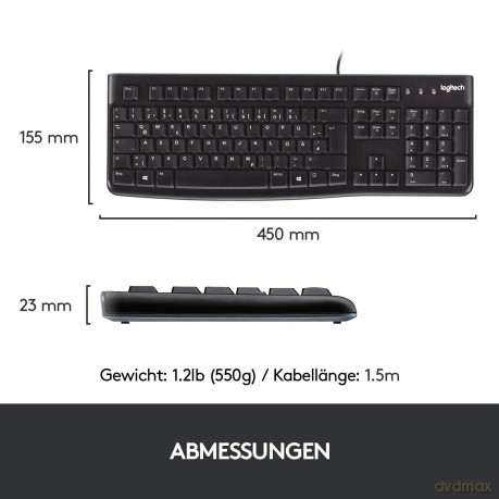 Logi Keyboard K120 schwarz