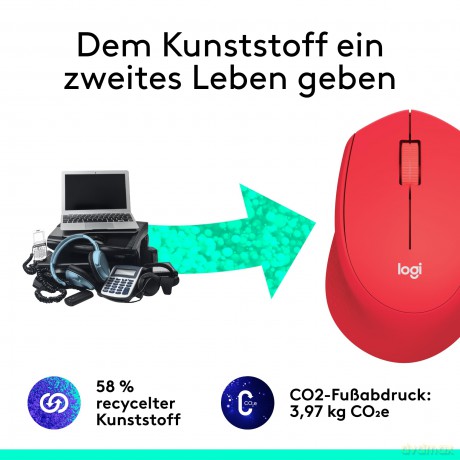 Logi SilentPlus MausM330 red