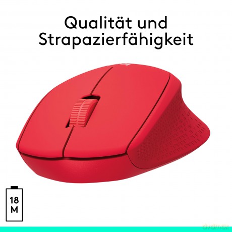 Logi SilentPlus MausM330 red
