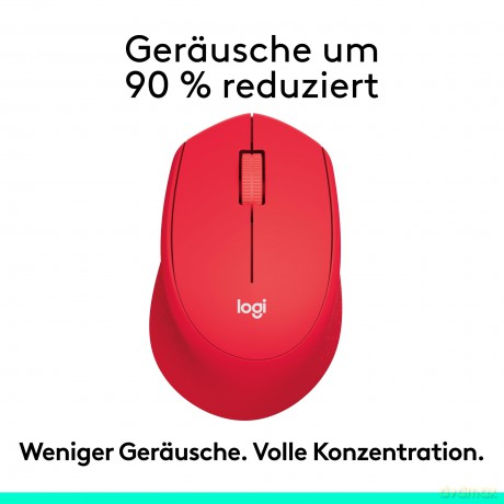 Logi SilentPlus MausM330 red
