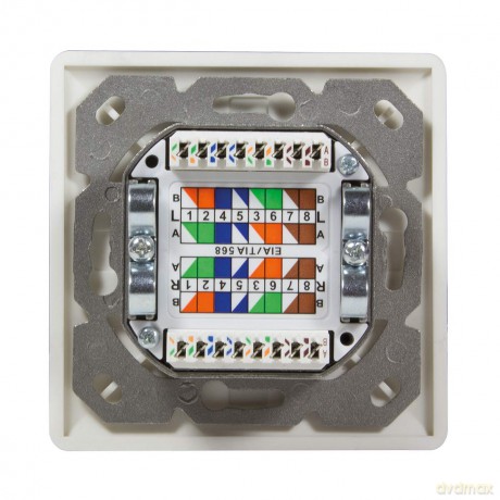 LogiLink CAT 6 Auf und Unterputzdose vol