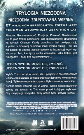 Zbuntowana Okładka Filmowa - Veronica Roth [KSIĄŻKA]