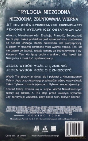 Zbuntowana Okładka Filmowa - Veronica Roth [KSIĄŻKA]