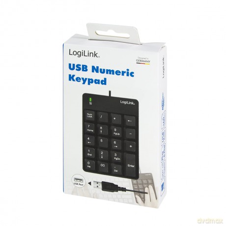 LogiLink Keypad mit USB-A Anschluss schw