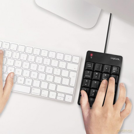 LogiLink Keypad mit USB-A Anschluss schw