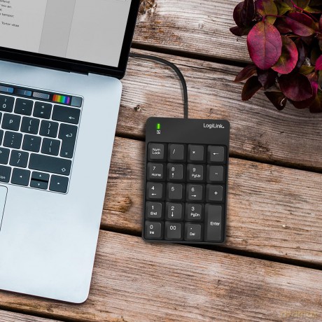 LogiLink Keypad mit USB-A Anschluss schw