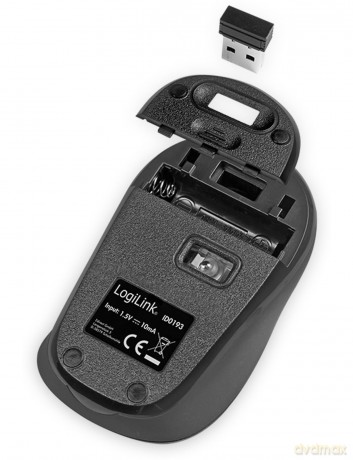 Logilink Maus Funk 2,4 GHz 3-Button, sch
