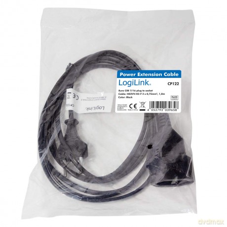 LogiLink Netzkabel Euro CEE 7/16 Stecker