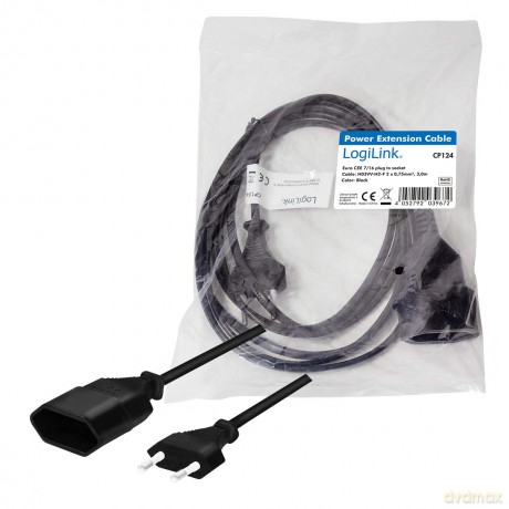 LogiLink Netzkabel Euro CEE 7/16 Stecker