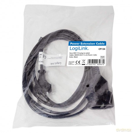 LogiLink Netzkabel Euro CEE 7/16 Stecker