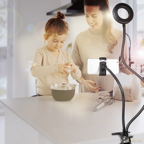 Logilink Smartphone-Ringlicht-Klemmhalte