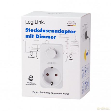 LogiLink Steckdosenadapter mit Dimmer we
