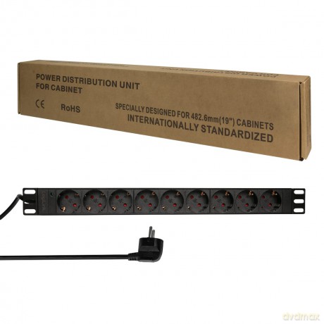 LogiLink Steckdosenleiste 19" 9fach ohne