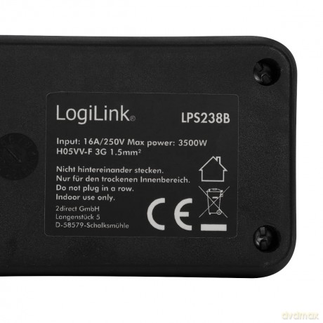 LogiLink Steckdosenleiste 6-fach mit Sc