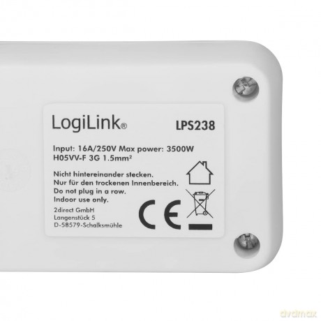 LogiLink Steckdosenleiste 6-fach mit Sc