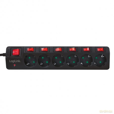 LogiLink Steckdosenleiste 6-fach, 1,5m m