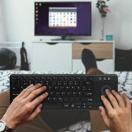 LogiLink Tastatur Wireless mit Touchpad,