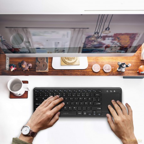 LogiLink Tastatur Wireless mit Touchpad,