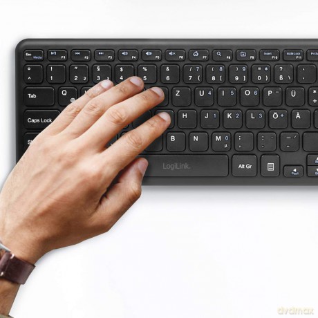 LogiLink Tastatur Wireless mit Touchpad,