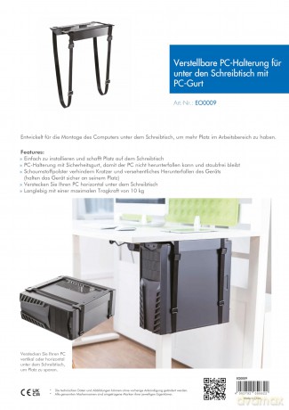 LogiLink Untertisch-PC Halterung, justie
