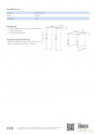 LogiLink Untertisch-PC Halterung, justie