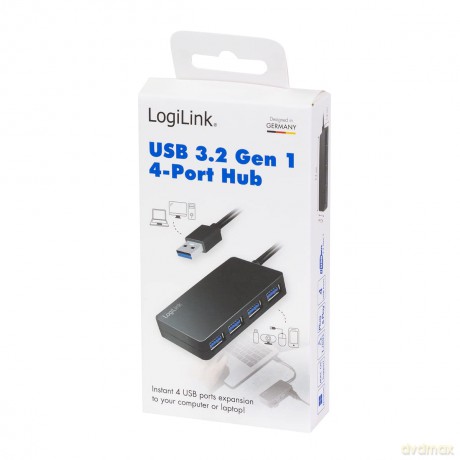 Logilink USB 3.2 HUB 4-port, Gen1 schwar