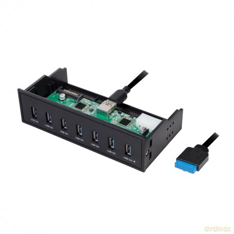 LogiLink USB HUB 3.0, 7-Port, 5,25" inte