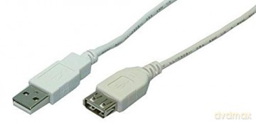 LogiLink USB Kabel A -> A St/Bu 2m grau