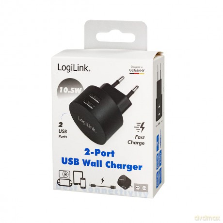 LogiLink USB Steckdosenadapter 2port,10.